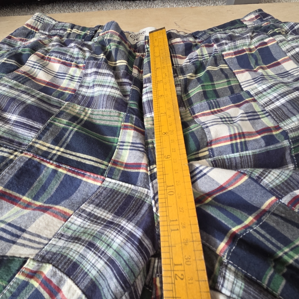 Cluett Patchwork Plaid Madras Cotton Men's Shorts 36 - Picture 7 of 12